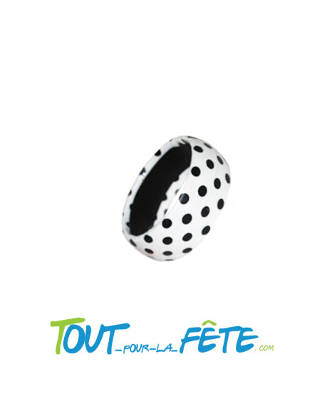 Bracelet a pois blanc et noir