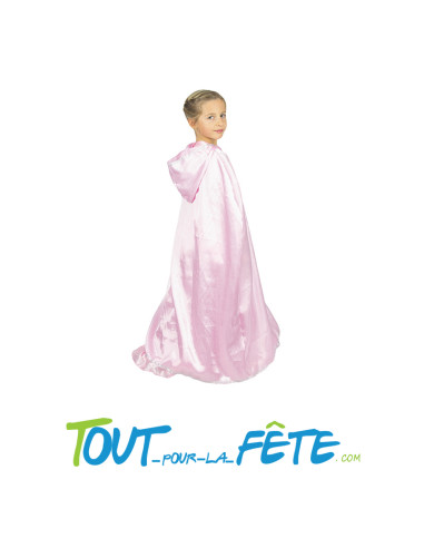 Cape de princesse rose taille enfant 6-12 ans