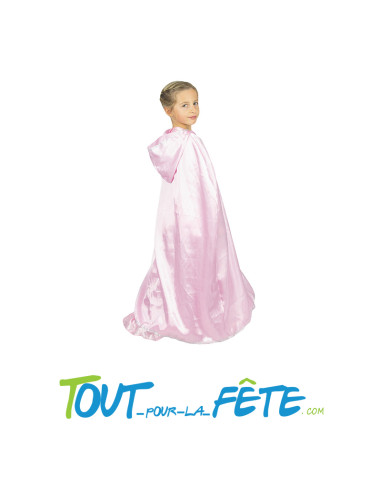 Cape de princesse rose taille enfant 6-12 ans