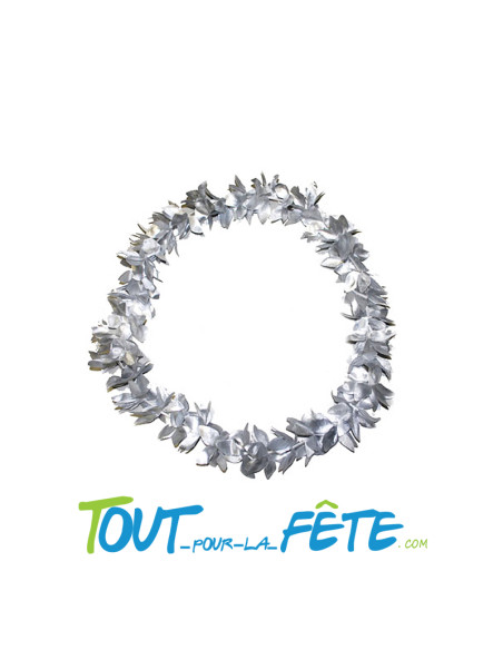 Collier de fleur Hawaïen / Tahiti argent