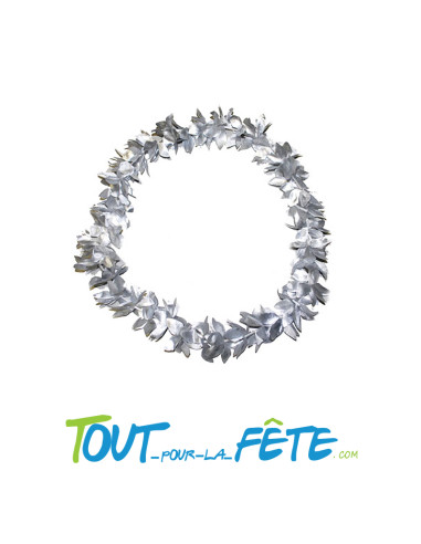 Collier de fleur Hawaïen / Tahiti argent