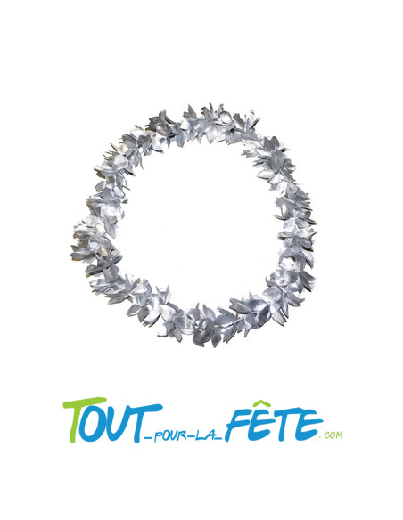 Collier de fleur Hawaïen / Tahiti argent