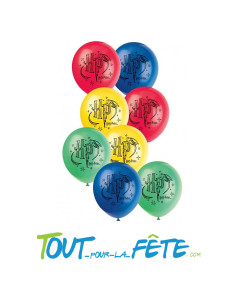 Lot de 8 ballons multicolores 30cm Harry Potter
