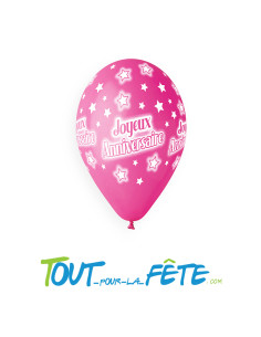Lot de 5 ballons joyeux anniversaire multicolore 2