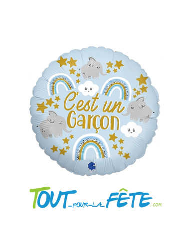 Ballon aluminium C'est un Garçon 46cm
