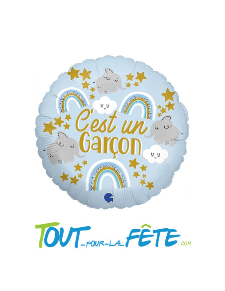 Ballon aluminium C'est un Garçon 46cm