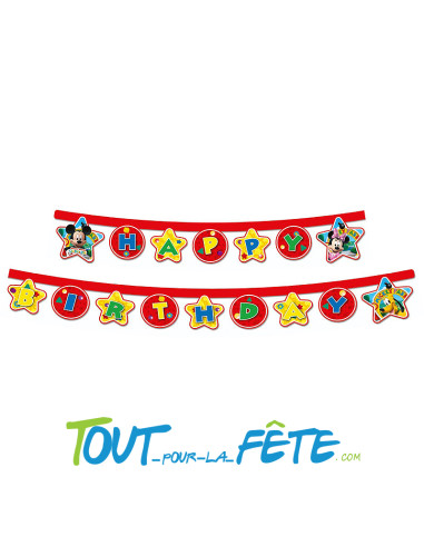Guirlande de lettres en papier Mickey Minnie © 2.10 mètres