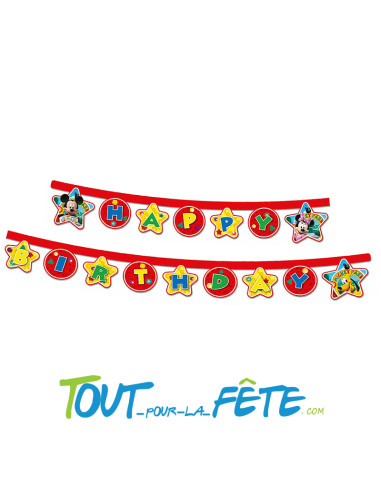 Guirlande de lettres en papier Mickey Minnie © 2.10 mètres