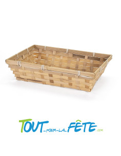Panier en osier naturel 20 x 30 x 7,5 cm