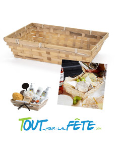 Panier en osier naturel 20 x 30 x 7,5 cm 2