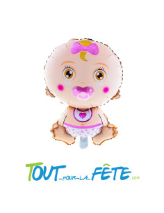Ballon aluminium bébé rose 45x68 cm 2