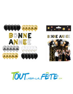 Kit 40 ballons 30 cm 30 ballons latex + bonne année 30 cm 2
