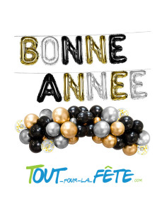 Kit 40 ballons 30 cm 30 ballons latex + bonne année 30 cm