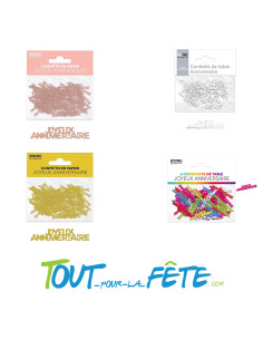 Sachet de confettis de table joyeux anniversaire 10g
