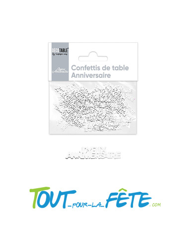 Sachet de confettis de table joyeux anniversaire 10g