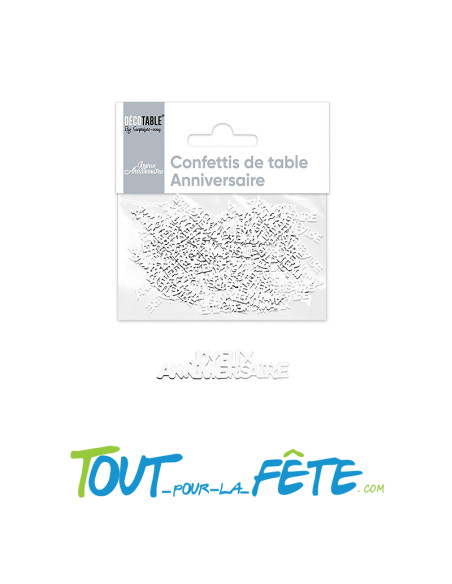 Sachet de confettis de table joyeux anniversaire 10g