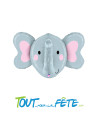 Ballon aluminium Eléphant 3D 86cm