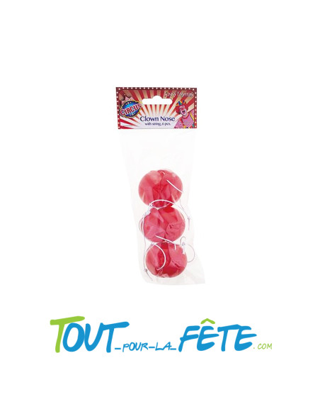Lot de 6 Nez Rouge de Clown