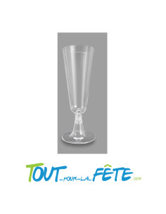 Lot de 50 flutes a champagne réutilisables avec pied transparent 2