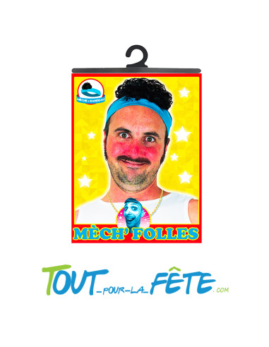 Perruque mech' folle noire frisée