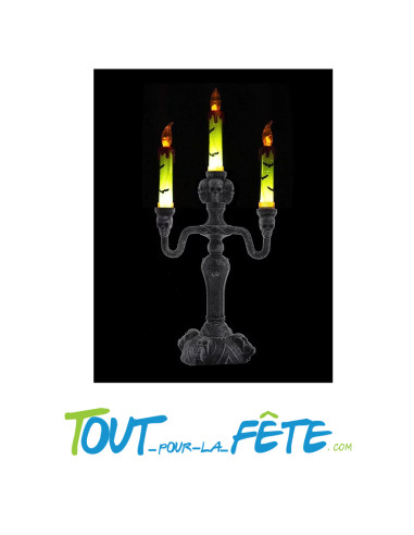 Chandelier lumineux motifs ossements 40 cm
