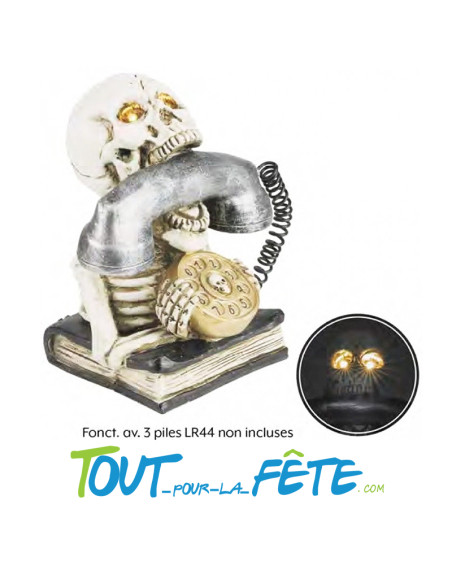 Décoration téléphone cranium ( yeux lumineux )
