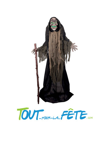 Automate / animatronic faucheuse squelette animée 158cm