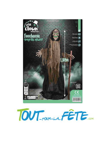 Automate / animatronic faucheuse squelette animée 158cm