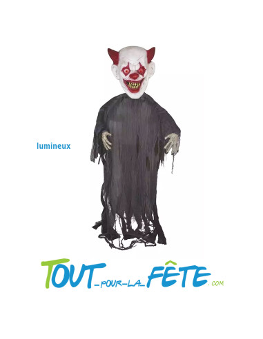 Clown géant lumineux à suspendre 3m