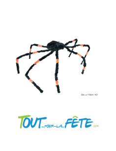 Araignée vibrante sonore et lumineuse noir et orange