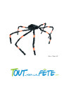 Araignée vibrante sonore et lumineuse noir et orange