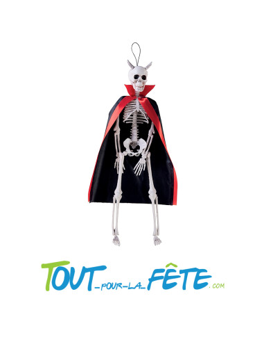 Décoration suspendue squelette diable 40cm