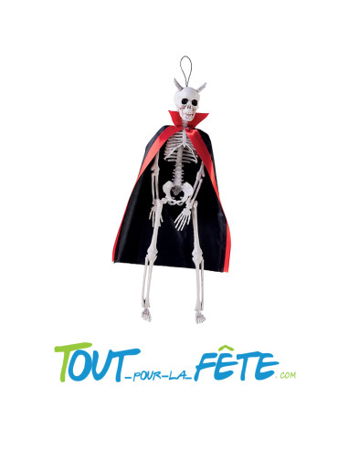 Décoration suspendue squelette diable 40cm