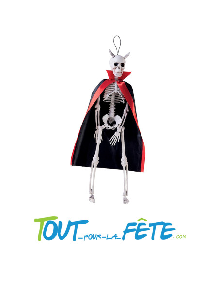 Décoration suspendue squelette diable 40cm