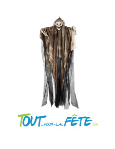 Décoration suspendue fantôme tête de mort 65cm 2
