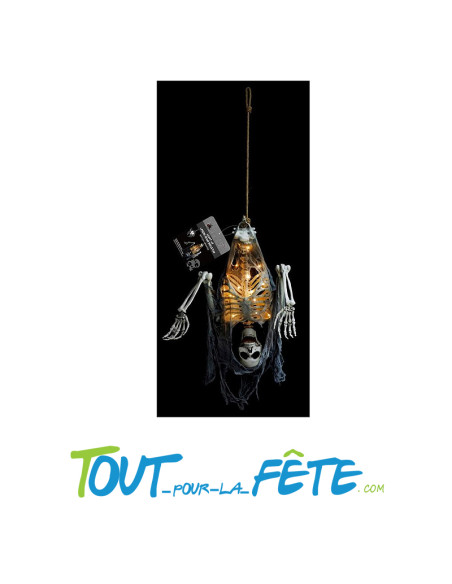 Décoration suspendue demi-squelette 80cm x 18cm x 108cm