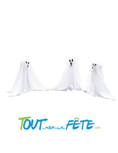 Lot de 3 fantômes sur pied 48cm