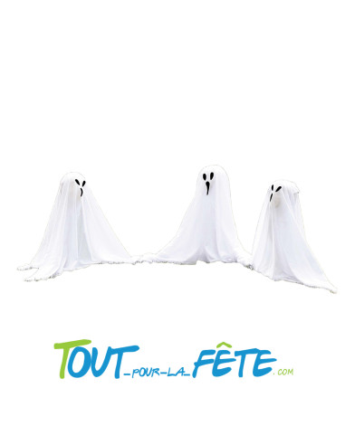 Lot de 3 fantômes sur pied 48cm