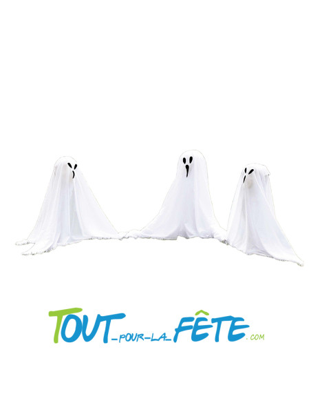 Lot de 3 fantômes sur pied 48cm