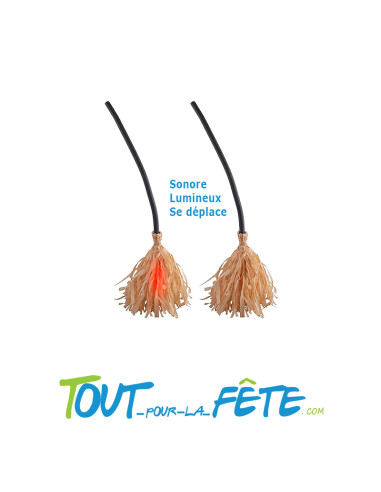 Balais de sorcière animé, sonore, lumineux dansant