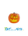Citrouille halloween orange 20x22 cm