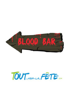 Décoration murale halloween "Blood Bar" 50 cm