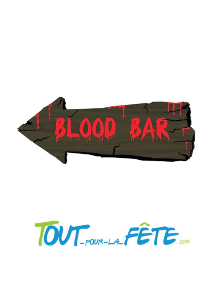 Décoration murale halloween "Blood Bar" 50 cm