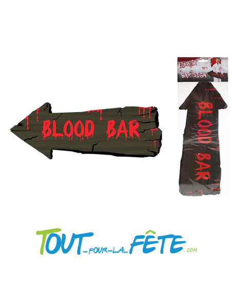 Décoration murale halloween "Blood Bar" 50 cm