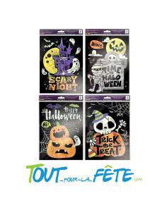 Vitrophanie Glitter halloween planche 27 X 19.5 CM