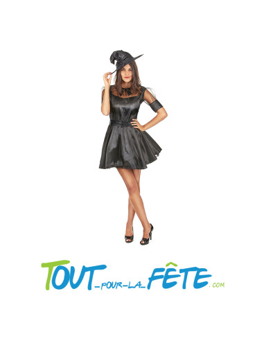 Déguisement de sorcière noir taille M/L