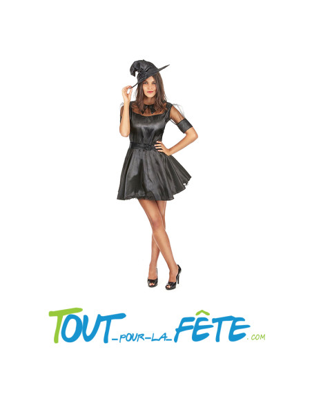 Déguisement de sorcière noir taille M/L