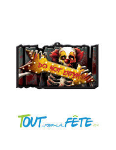 Panneau clown "Do not enter" 44x25 cm