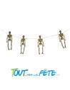 Guirlande de 4 squelettes 1.20m