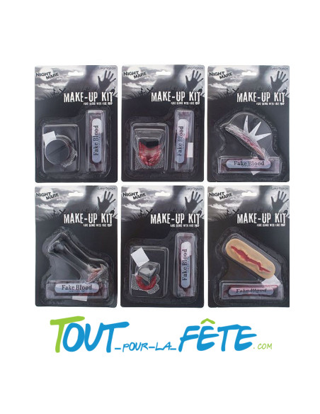 Kit de maquillage horreur sang et cicatrice